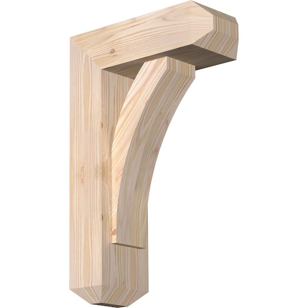 Ekena Millwork Thorton Craftsman Smooth Bracket w/ Offset Brace, Douglas Fir, 5 1/2"W x 14"D x 22"H BKT0604X14X22THR04SDF - main